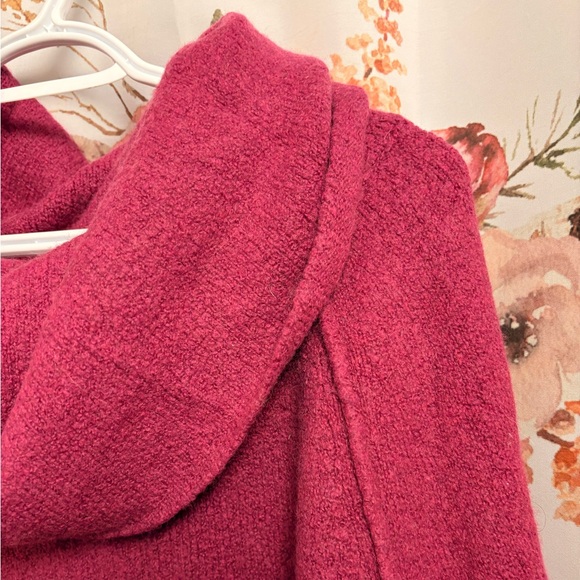 Free People Fuchsia Cowl Neck Sweater - Picture 3 of 5